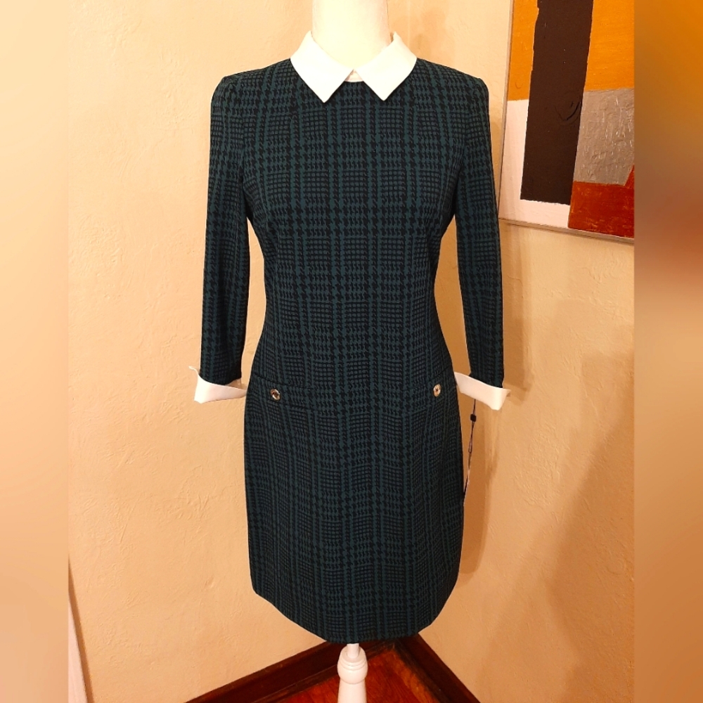 Tommy Hilfiger Green Long Sleeve Dress